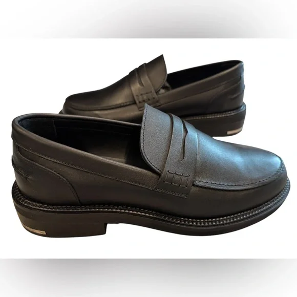 The Kooples PENNY LOAFERS IN BLACK LEATHER display picture 1